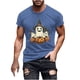 thumbnail image 2 of Blusas y camisas de manga corta y cuello redondo para hombre. Blusas/camisetas de manga corta con cuello redondo y estampado de Halloween para hombre. Blusa para hombre., 2 of 5