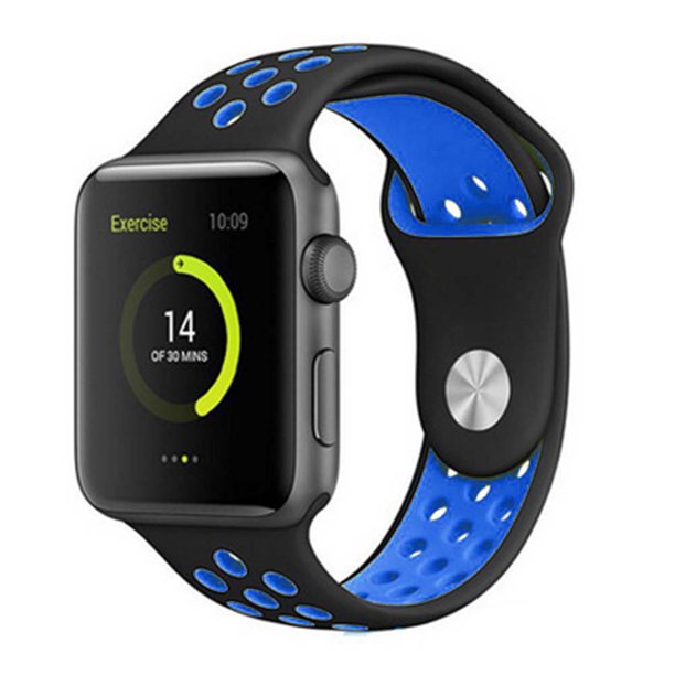 Compatible con Apple Watch Band 38-40 mm / 42 mm-44 mm, correa de muñeca de repuesto deportiva de silicona transpirable Compatible con iWatch Series 5/4/3/2/1 Adepaton 2033261-25