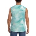 thumbnail image 4 of Fotbe Blue Marble Men's Camiseta sin Mangas Estampada para Hombres, Playera Casual para Gimnasio, Entrenamiento, Playa-X-Large, 4 of 7