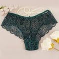 thumbnail image 3 of Women Sexy Full Lace Panties High-Crotch Transparent Floral Bow Soft Briefs Underwear, 3 of 13