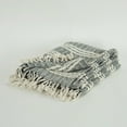 thumbnail image 5 of Rizzy Home  Hand-made Modern Striped Throw Blanket Black/Natural, 5 of 5