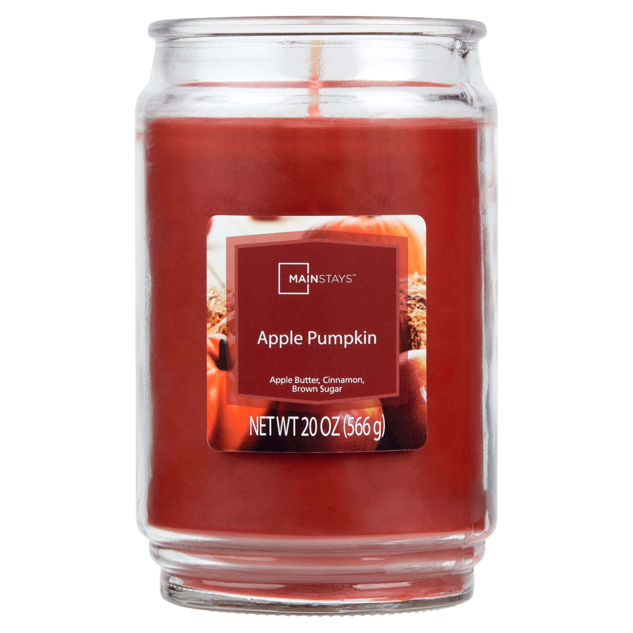 Mainstays Apple Pumpkin Scented Single Wick Candle, 20 oz.