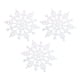 thumbnail image 1 of Adorno colgante para árbol de Navidad - Decoración de 12 cm de plástico blanco con copos de nieve y ciervos para hogar y regalo, 1 of 2