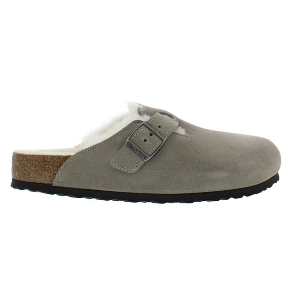 Birkenstock Boston VL/ Shearling Unisex Shoes Size 8, Color: Stone Coin