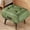 Green, variant on Faux Leather Footstool with Padded Tufted Seat, 18 in Small Ottoman for Entryway