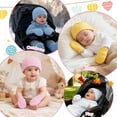 thumbnail image 2 of Baby Newborn Hats and Mittens Set 0-6 Months Cotton Beanie Top Knot for Baby Boys Girls Winter, 2 of 5