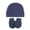 Navy, variant on RTKFRFLM Newborn Beanie and Anti-Scratch Mittens Set Soft Cotton Baby Essentials White A