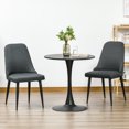 thumbnail image 4 of HOMCOM Dining Chair Set of 2, Fabric Upholstered Side Chairs for Kitchen, 4 of 9