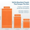 thumbnail image 4 of Dan River 3 Piece Towel Set Soft Quick Drying Cotton Bath Towel For Gym, Spa and Bathroom - Orange, 4 of 11