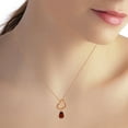thumbnail image 2 of Galaxy Gold 14K Solid Gold Natural Garnet Drop Pendant Necklace for Women - Rose Gold Fine Jewelry, 2 of 2