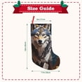 thumbnail image 3 of Bingfone Oil Painting Tribal Wolf Print Personalized Christmas Stocking - Snowman Design Large 18 inch,Family Holiday Season Decor, 3 of 8