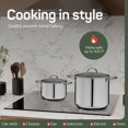 thumbnail image 3 of Olla de acero inoxidable Emporio Kitchen de 12 L con tapa, 3 of 8