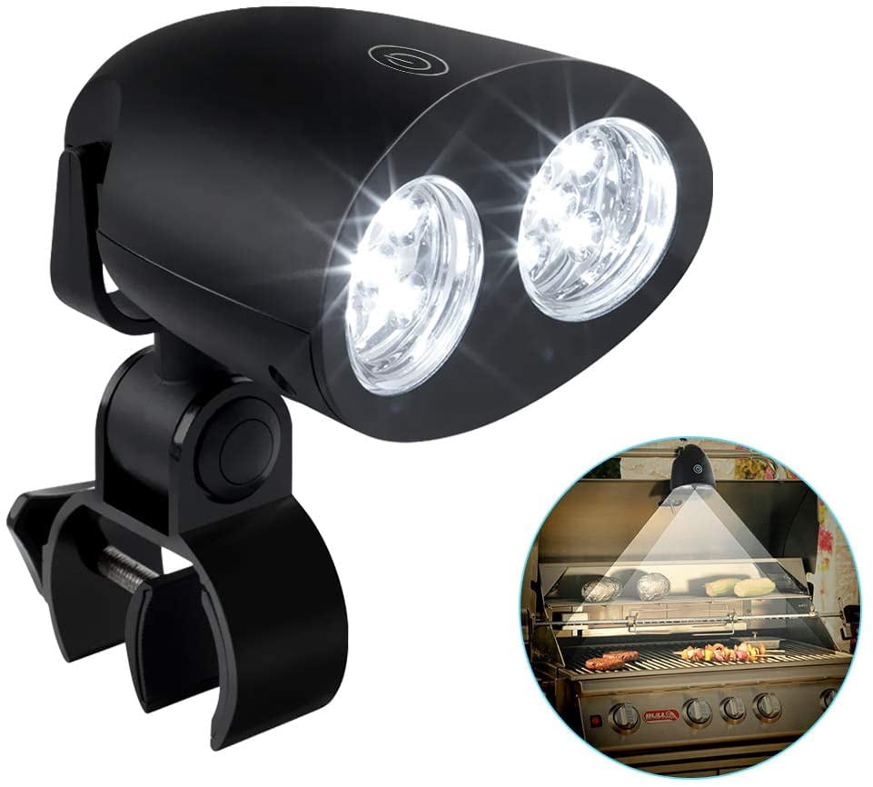 Barbecue Grill Light, 360°Rotation BBQ Grill Light with 10 Super Bright LED Lights, Heat Resistant Waterproof 100lm LED Light for Gas/Charcoal/Electric Grill and Camping