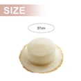 thumbnail image 2 of Lojalitet 56-58 cm circunferencia del sombrero sombrero de paja para mujer sombrero para el sol protector solar sombrero de copa plano al aire libre sombrero de playa sombrero para el sol plegable, 2 of 5