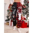 thumbnail image 4 of Christmas Pants, Comfortable Wear Wide Applicability High Waist Christmas Reindeer Pants Soft Skin Friendly  For Office For Women ANGGREK L rojo, 4 of 8