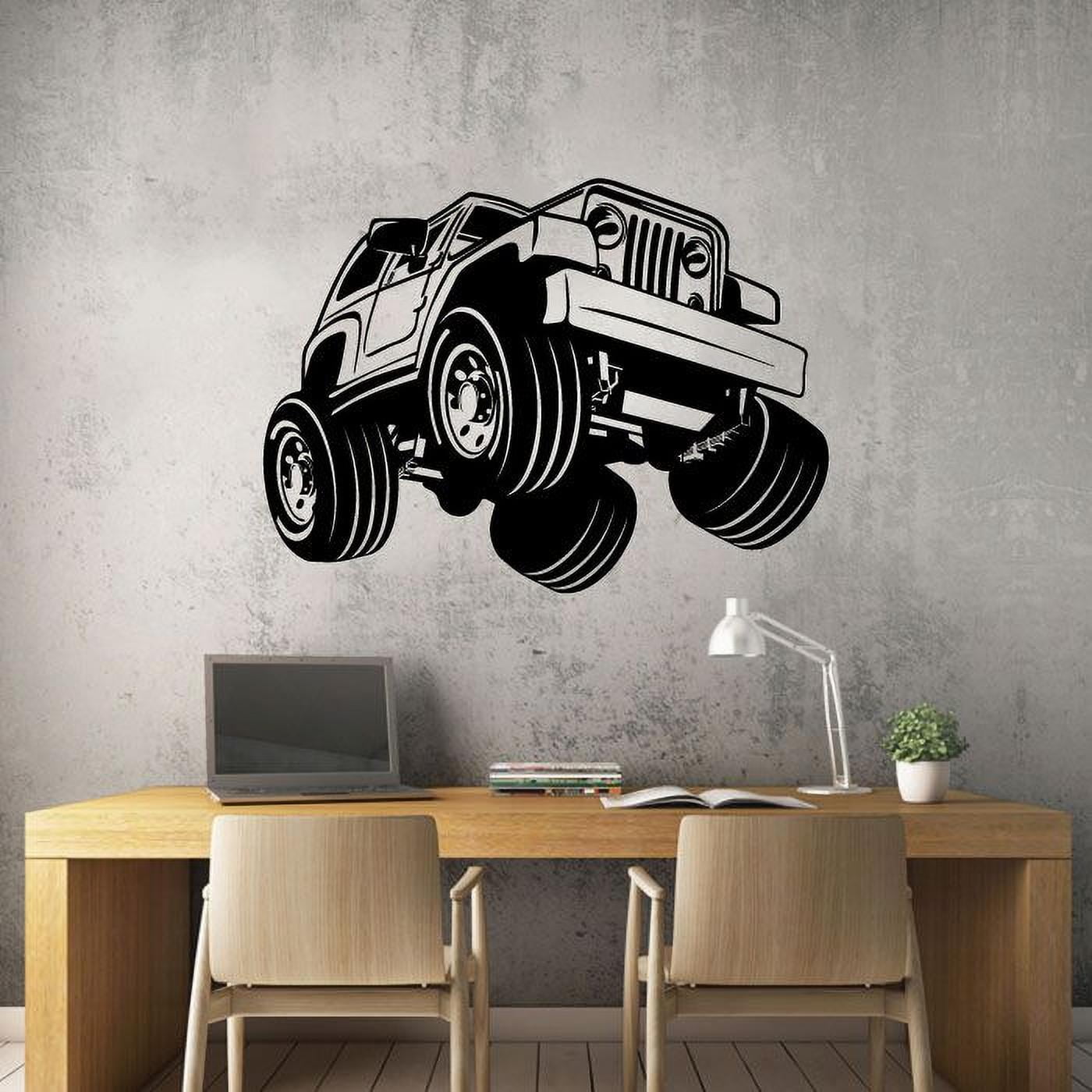 Monster Truck Toy Car Big Wheels Monsters Trucks Wall Sticker Art Decal