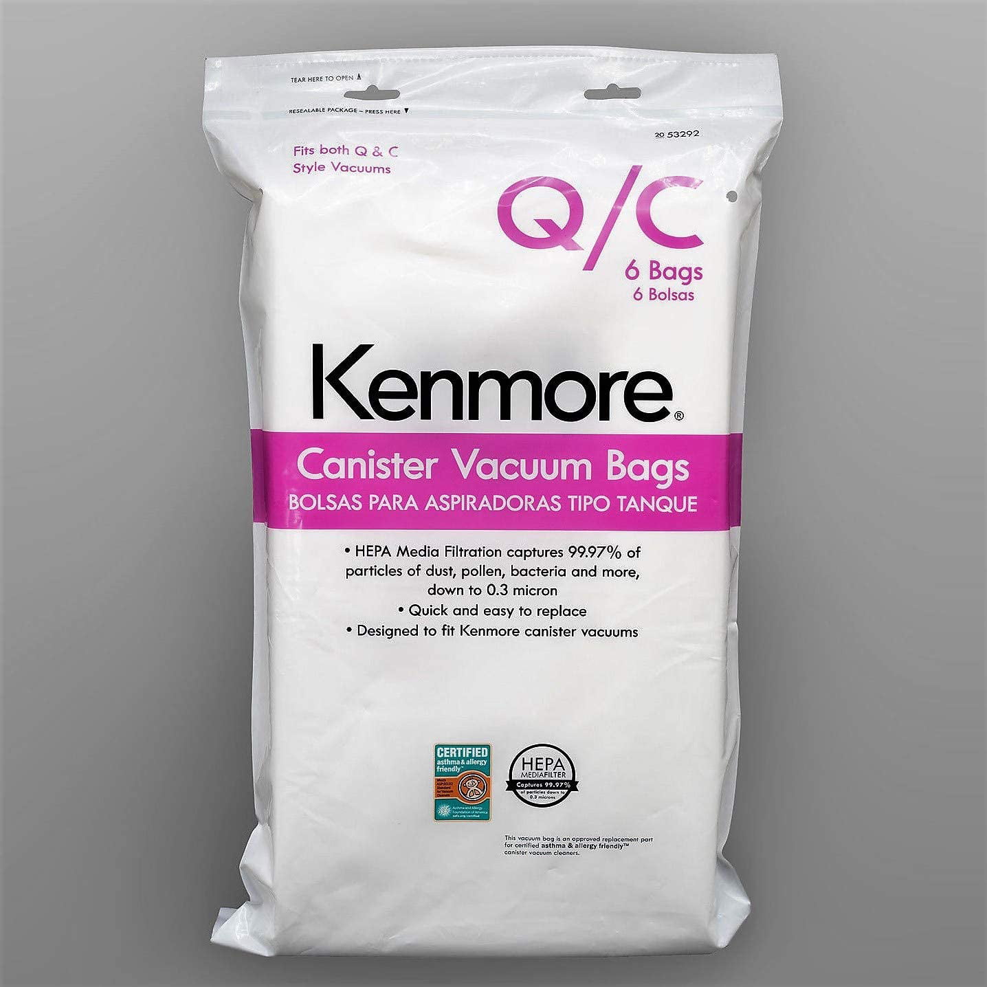 3 Pack Kenmore 5055 50558 Canister Vacuum Bags Honeywell H25224 Micro  Filtration  eBay