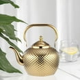 thumbnail image 3 of Tetera de acero inoxidable con filtro para té Kung Fu y mango antiescaldaduras. 1.5L Oro, 3 of 8