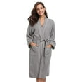 thumbnail image 2 of Nightgown Robe Soft Absorbent Lightweight Long Kimono Waffle Hotel/Spa Cotton Bathrobe, 2 of 9