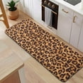 thumbnail image 5 of Brown and Black Leopard Print Kitchen Rug Mat,Kitchen Runner Rugs Non Skid Washable,Decorative Kitchen Floor Mats for Kitchen,Sink,Laundry,17"x47.2", 5 of 7