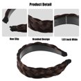 thumbnail image 3 of Diadema trenzada de cabello sintético Unique Bargains 1 pieza 1.61 pulgadas ancho Marrón claro, 3 of 7
