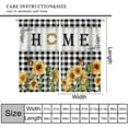 thumbnail image 2 of Rustic Sunflower Kitchen Curtains,Retro Farmhouse Country Spring Floral Butterfly Black White Plaid Print Window Treatments for Bedroom Living Room Cafe Decor 84x84in, 2 of 6