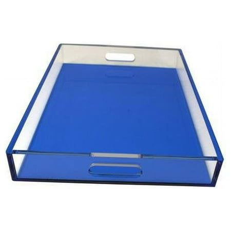 

R16 Home Furniture LT01-BLU Blue Square Lucite Tray