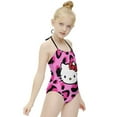 thumbnail image 3 of Hello Kitty Girls One Piece Swimsuits Hawaiian Summer Swimwear Beach Bathing Suit Outfits, 3 of 7