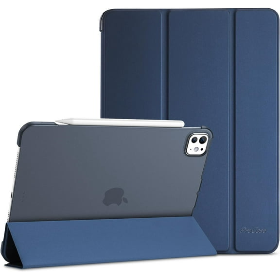 ProCase Smart Case for iPad Pro 11 Inch Case(M4) 2024, Slim Stand Hard Back Shell Smart Cover for iPad Pro 11" M4 5th Generation 2024 -Navy
