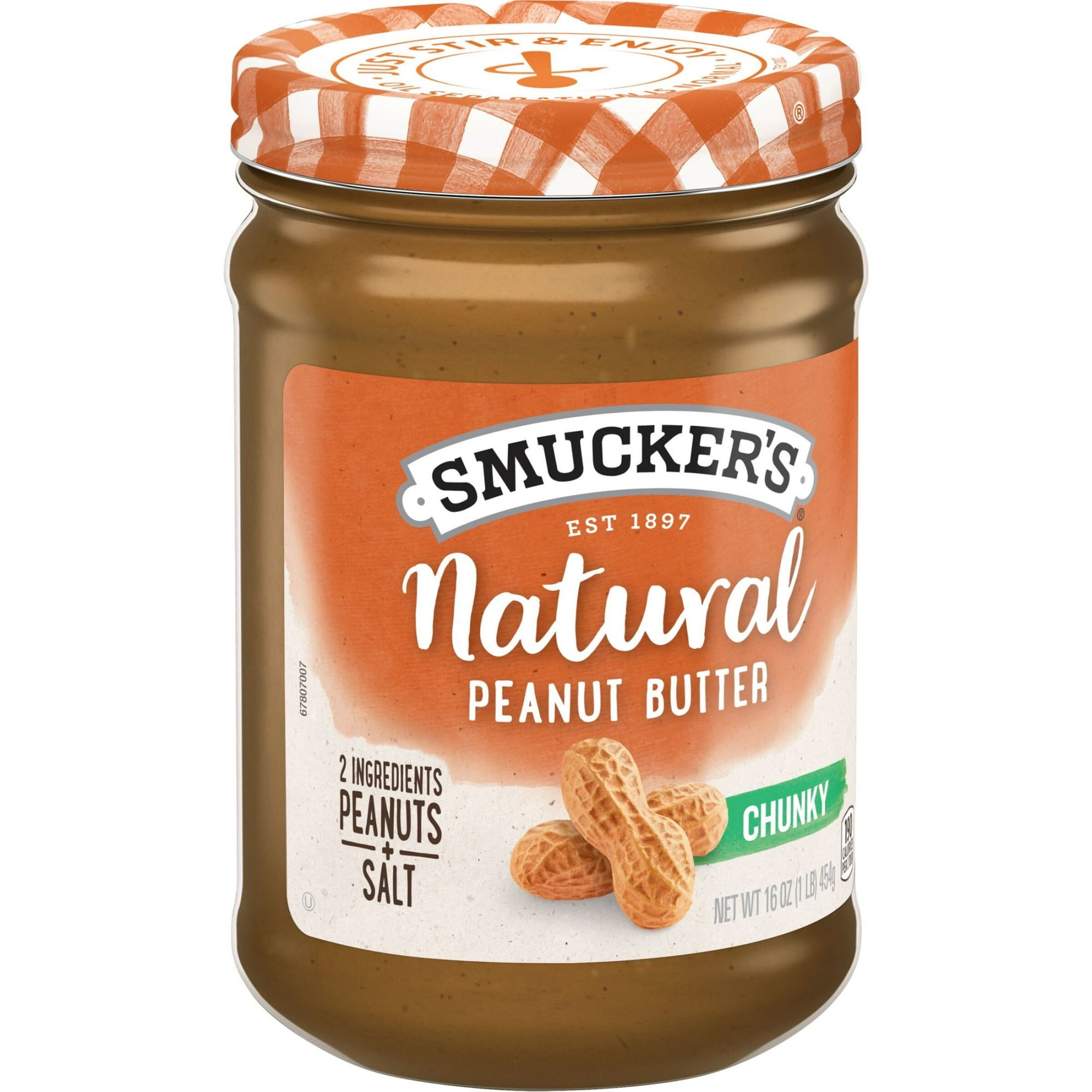 Smucker’s Natural Chunky Peanut Butter, 16 oz Jar