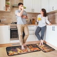 thumbnail image 6 of SKYSONIC Harvest Fall Thanksgiving Kitchen Rugs 2 Pieces, Pumpkin Corn Rustic Wooden Floor Mat Room Area Rug Washable Carpet Perfect for Living Room Bedroom Entryway, 6 of 7