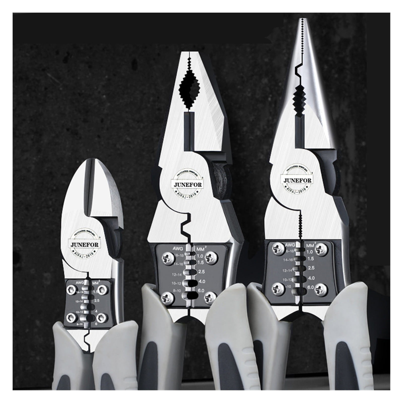 7 Inch Multifunction Pliers Set Combination Pliers Stripper/Crimper/Cutter Heavy Duty Wire Pliers Diagonal Pliers Hand Tools ,Durability That Lasts