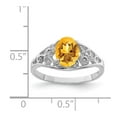 thumbnail image 3 of Sterling Silver Rhodium Citrine ring, 3 of 6