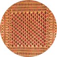 thumbnail image 1 of Ahgly Company Indoor Round Southwestern Orange Country Area Rugs, 4' Round, 1 of 1