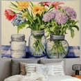 thumbnail image 2 of COMIO Decorations for Dorm Spring Gray Buffalo Plaids Lavender Tulip Floral Tapestry Painting, 2 of 6