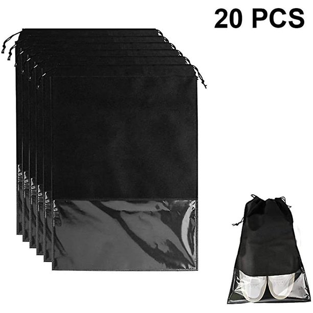 20 bolsas de viaje para zapatos, bolsa de almacenamiento de zapatos portátil impermeable con asa para hombres y mujeres