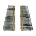 thumbnail image 5 of Main + Mesa Modern Marble Bookends with Brass Detail, Set of 2, Grey, 5 of 5