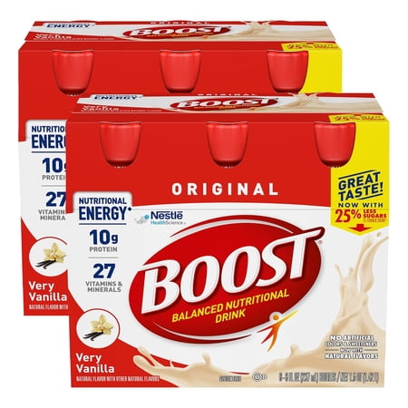 Boost Original Complete Nutritional Drink, Vanilla Delight, 8 oz (Pack of 2)