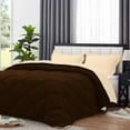 thumbnail image 2 of D.N.G. BEDDINGS 3 Piece Luxury Reversible Diamond Pattern Comforter Set Premium Super Soft, All Season 800 TC, 100% Egyptian Cotton Twin/Twin XL Size Ivory-Chololate Color, 2 of 7