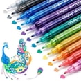 thumbnail image 1 of Marcadores con Brillo Ohuhu 12 Colores Metálicos Punta Fina a Base de Agua, 1 of 8