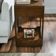 thumbnail image 3 of Mid Century Modern Lift Top Side Table, Small Rising End Table Couch Table with Storage Shelf, Wooden Nightstand for Home Living Room, Office, Reception, 3 of 11