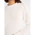 thumbnail image 5 of Free Assembly Women’s Cotton Saddle Shoulder Sweater with Long Sleeves, Sizes XS-3XL, 5 of 5