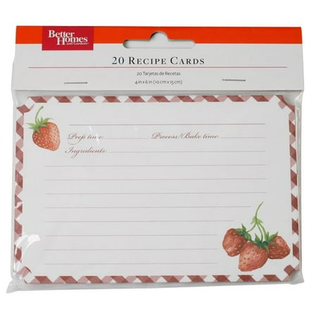 Better Homes and Gardens Recipe Cards, 20pk