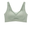 thumbnail image 2 of WCMZJ Womens Seamless Push Up Bra No Underwire Comfort Support Breathable Soft Wireless Bralette Full Coverage Sport Everyday Bra Green XXL, 2 of 8