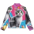 thumbnail image 4 of Jackets for Women Winter Coat Jackets Flannel Stand Collar Jacket(Cute Cat with Mouse Toy,Size:S-4XL), 4 of 7