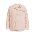 thumbnail image 6 of Time and Tru Women's Plus Size Snap Front Shacket, Sizes XS-3X, 6 of 6