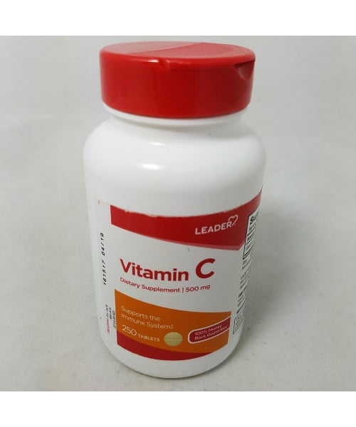 Leader Vitamin C Tablets, 500mg, 250ct