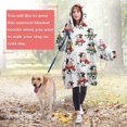 thumbnail image 4 of Wearable Oversized Blanket,White Cow Scarf Bow Pattern Wearable Blanket Hoodie for Adults,Cozy Hooded Blankets with Super Pockets,Super Warm Fuzzy Pullover for Women & Men, 4 of 6