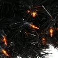 thumbnail image 6 of Northlight Pre-Lit Noble Spruce Artificial Halloween Wreath - 24" - Black - Orange Lights, 6 of 11
