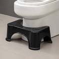 thumbnail image 3 of Squatting Toilet Stool Potty Poop Stool Non Slip Bathroom Step Stool Comfortable Squat Aid Stool Improve Posture PP Squatting Potty Stool (Blue), 3 of 5